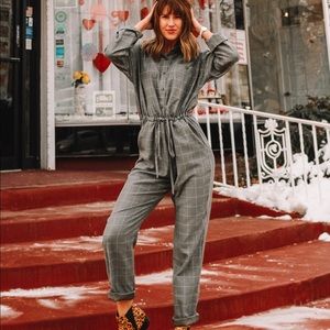 Ces Femme Plaid Jumpsuit